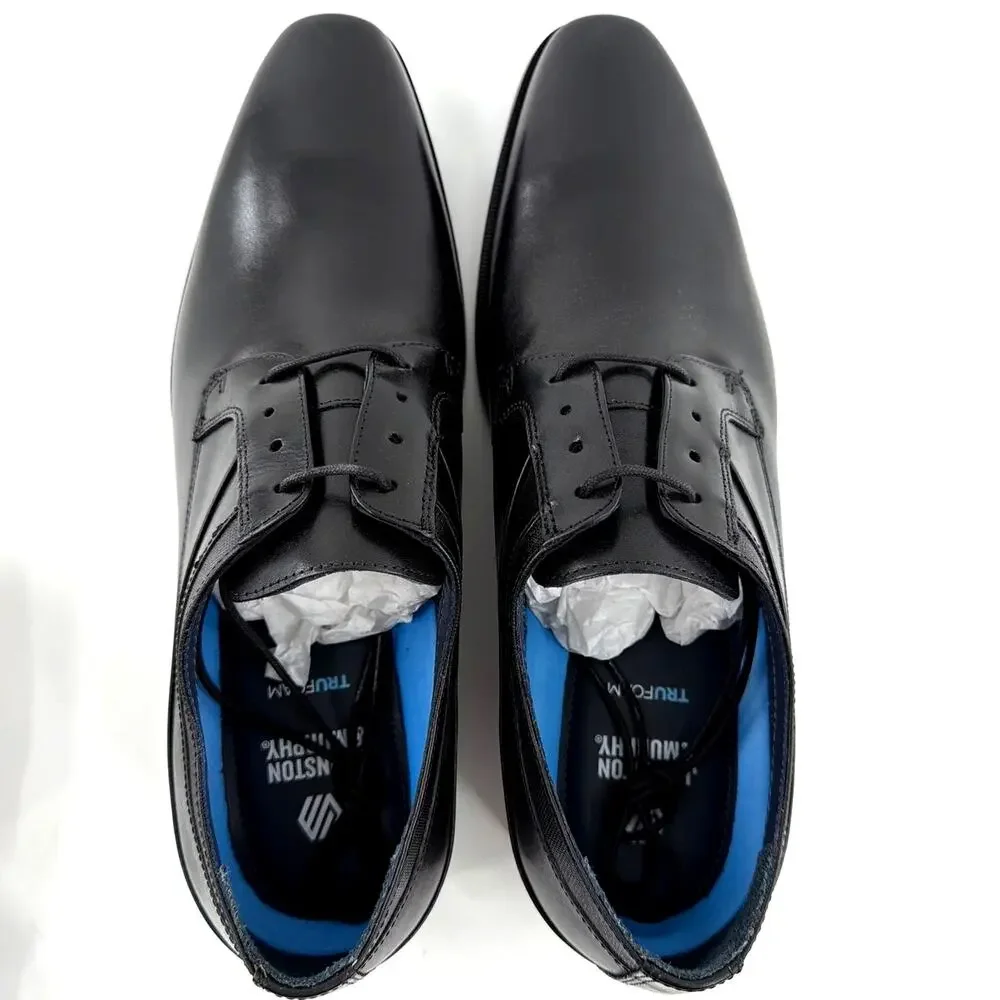Johnston & Murphy Gibbons Plain Toe Dress Shoes Black Full Grain Size 13M